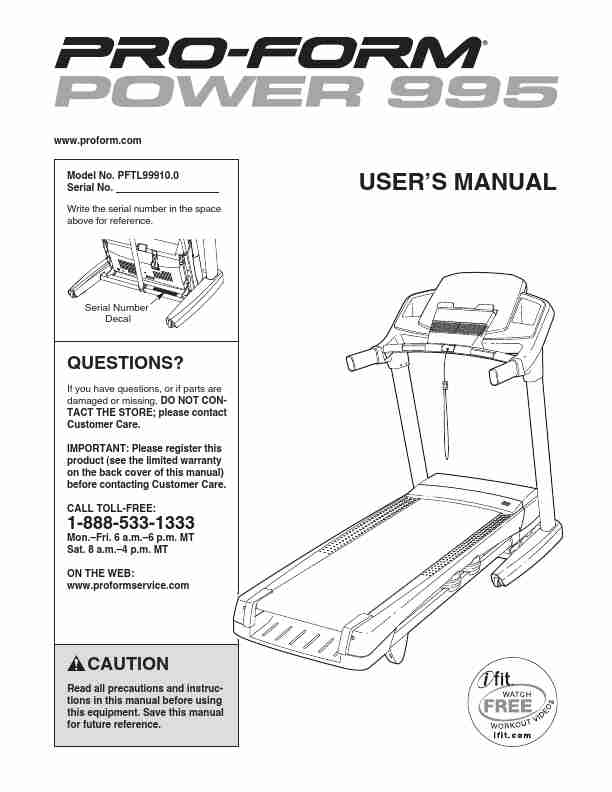 ProForm Treadmill 995-page_pdf
